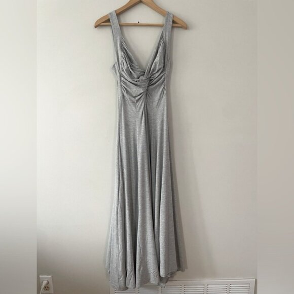 New Brian Bailey Grey Sleeveless Stretch Maxi Tank Dress Size Large bin 4J - Picture 2 of 5